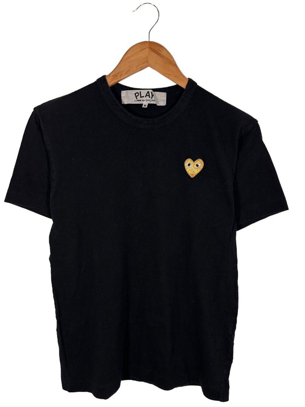 Comme Des Garcons PLAY Gold Heart Logo Tshirt Size M